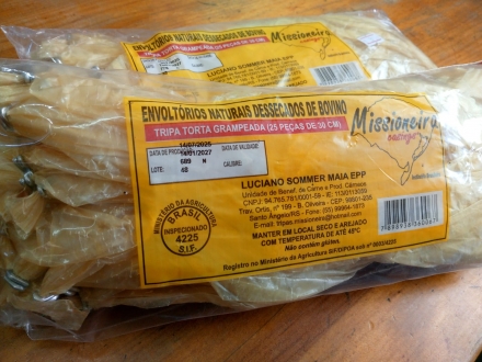 TRICONDI COMRCIO DE PRODUTOS ACESSRIOS E MQUINAS PARA FRIGORFICOS LTDA - Tripa seca torta grampeada, mao com 25 peas